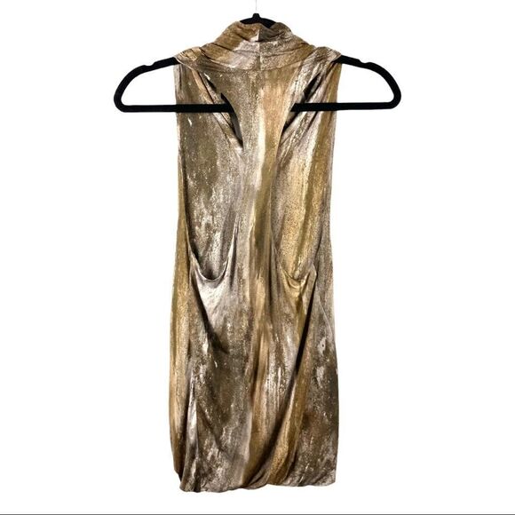 Helmut Lang Abstract Print Modal Cowl Neck Racerback Tank Top Size S - Picture 7 of 9